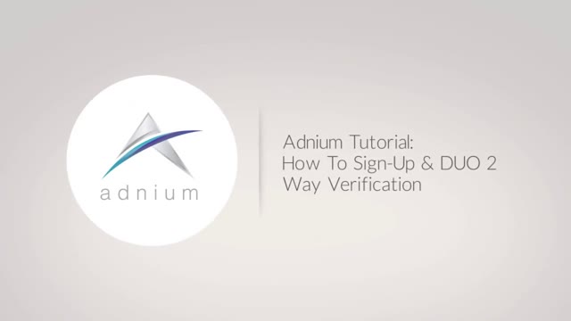 How to Sign up In Adnium
