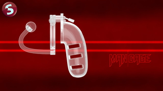 MANCAGE WITH PLUG by SHOTS. Instructional Video - BDSM Cock Cage - Transparent