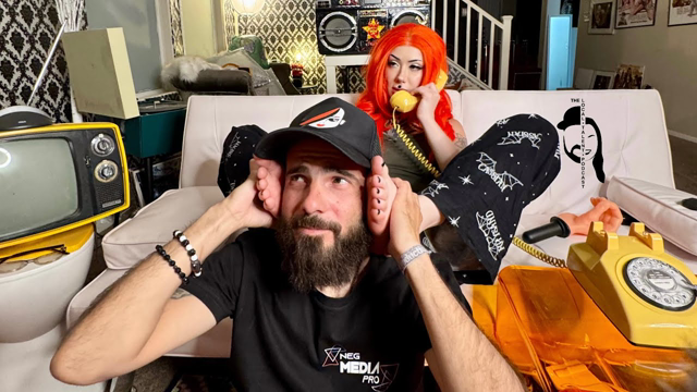 Lorelai Leigh with The Local Talent Podcast at the SluttyClubHouse