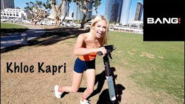 Taking a scooter ride with Khloe Kapri