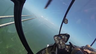 After Xbiz Miami Helicopter filght Key West Marathon Keys Bridge and Lighthouse