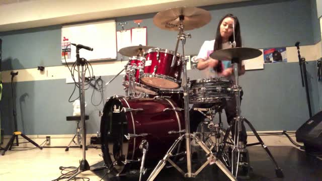 Drum practice day 3 with Yusef (Rude)