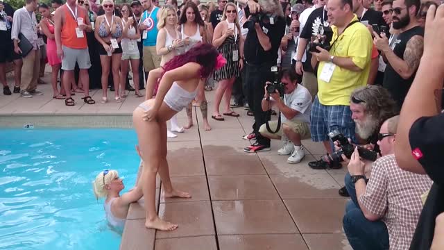 TrafficPartner at the XBIZ Miami wet t-shirt contest